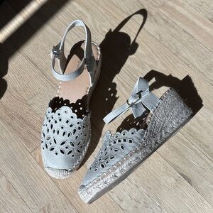 Tan Espadrille Wedge Sandals